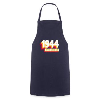 November 1944 79 Years Man Wife Birthday - Cooking Apron - navy - Front - AI Model Male 185 dark (185cm)