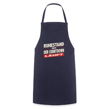 Ruhestand 2024 Countdown läuft Rot Striche - Kochschürze - Navy - Vorne - AI Model Male 185 dark (185cm)