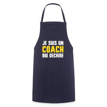 I'm a coach who rocks coach coach - Cooking Apron - navy - Front - AI Model Male 185 dark (185cm)
