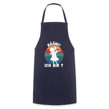 7. Geburtstag - BÄÄM, Mädchen mit DAB Tanz - Kochschürze - Navy - Vorne - AI Model Male 185 dark (185cm)