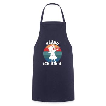 4. Geburtstag - BÄÄM, Mädchen mit DAB Tanz - Kochschürze - Navy - Vorne - AI Model Male 185 dark (185cm)