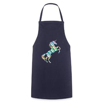 T-shirt Petites Licornes Arc-en-ciel Licorne Magique - Tablier de cuisine - marine - Devant - AI Model Male 185 dark (185cm)