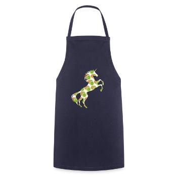 Kiwis Einhorn T-Shirt Chinesisches Stachelbeer-Wortspiel - Kochschürze - Navy - Vorne - AI Model Male 185 dark (185cm)