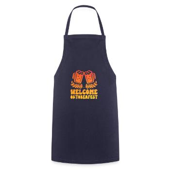 Welcom Fest Oktober Beer - Kochschürze - Navy - Vorne - AI Model Male 185 dark (185cm)