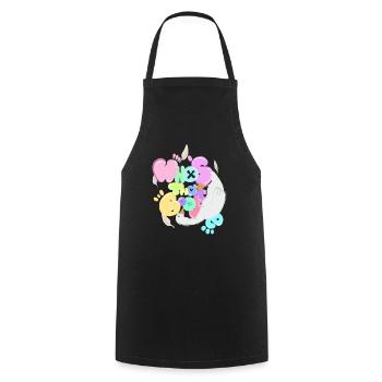 Goose – colors – funny inscription - Cooking Apron - black - Front - AI Model Male 185 dark (185cm)