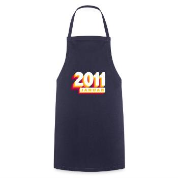 Janvier 2011 0 13 ans Homme Femme Anniversaire - Tablier de cuisine - marine - Devant - AI Model Male 185 dark (185cm)