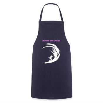Zum Surfen geboren - Kochschürze - Navy - Vorne - AI Model Male 185 dark (185cm)