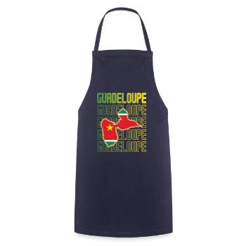 idee cadeau design drapeau de la guadeloupe - Tablier de cuisine - marine - Devant - AI Model Male 185 dark (185cm)