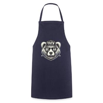 Clothing – Humorous fashion for fathers - Cooking Apron - navy - Front - AI Model Male 185 dark (185cm)