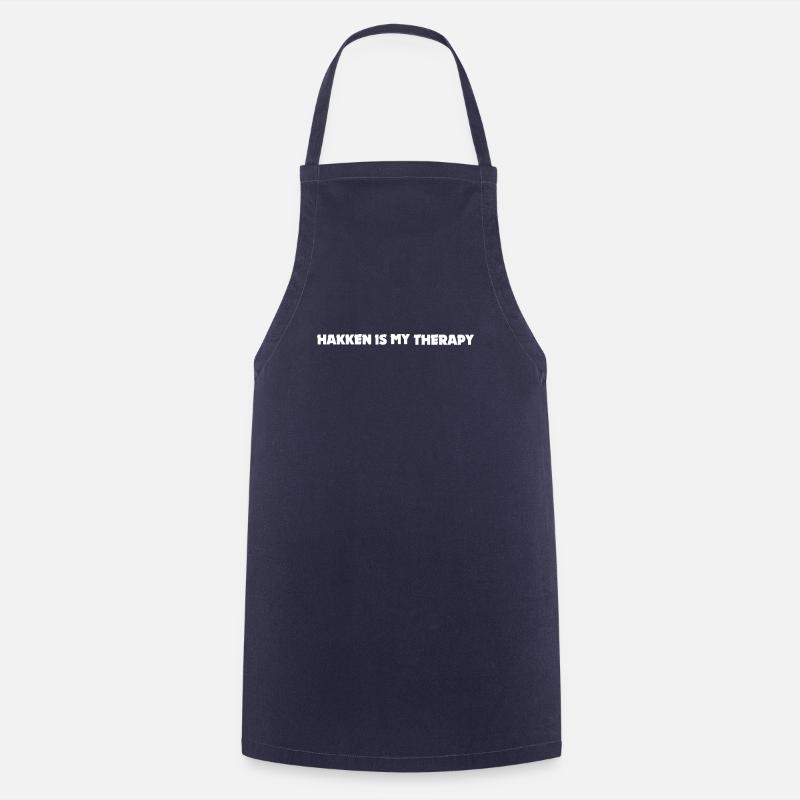 TECHNO UPTEMPO HARDCORE « HAKKEN IS THERAPY » GABBER - Tablier de cuisine - marine