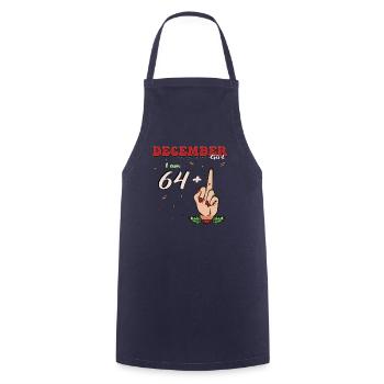 Dezember Mädchen 64 + Mittelfinger | Fetter 65. Platz - Kochschürze - Navy - Vorne - AI Model Male 185 dark (185cm)