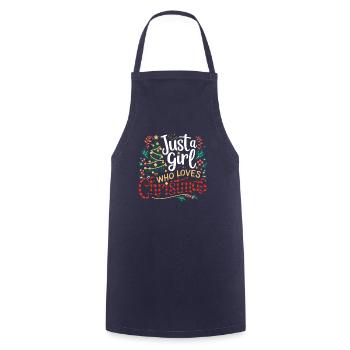 Just A Girl Who Loves Christmas Funny Xmas Holiday - Kochschürze - Navy - Vorne - AI Model Male 185 dark (185cm)