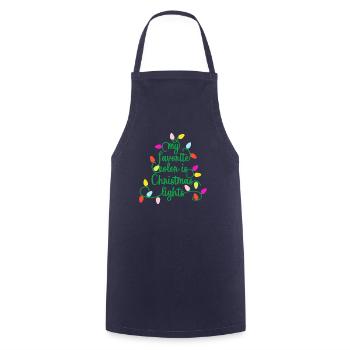 My Favorite Color Is Christmas Lights Funny Xmas - Kochschürze - Navy - Vorne - AI Model Male 185 dark (185cm)