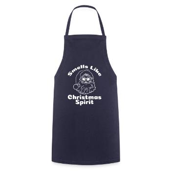 Smell Like Christmas Spirit Shirt Santa Claus Gift - Cooking Apron - navy - Front - AI Model Male 185 dark (185cm)