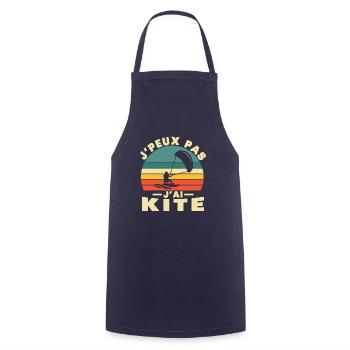 Je Peux Pas J'ai Kite Cadeau Humour - Tablier de cuisine - marine - Devant - AI Model Male 185 dark (185cm)