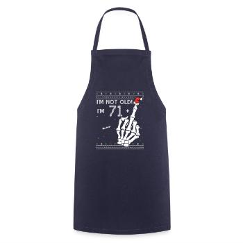 71 + 1 Flip Off - Hässlicher Weihnachtspullover für den 72. - Kochschürze - Navy - Vorne - AI Model Male 185 dark (185cm)