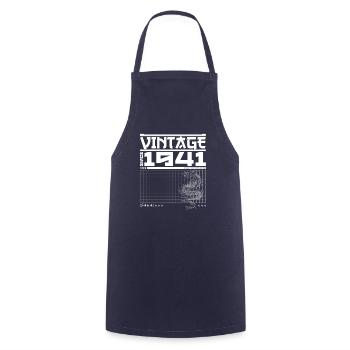 Samurai Spirit Since 1941 - 84th Birthday Dragon - Cooking Apron - navy - Front - AI Model Male 185 dark (185cm)