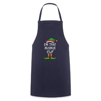 I'm The Mama Elf Shirt Matching Family Christmas - Cooking Apron - navy - Front - AI Model Male 185 dark (185cm)