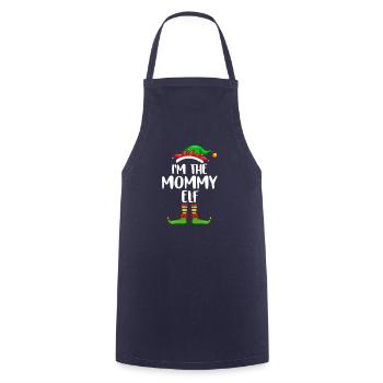 Je suis la maman elfe chemise assortie Noël en famille - Tablier de cuisine - marine - Devant - AI Model Male 185 dark (185cm)