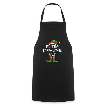 I’m The Principal Elf Chemise Assortie Famille - Tablier de cuisine - noir - Devant - AI Model Male 185 dark (185cm)