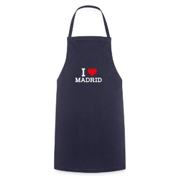 Ich liebe Madrid Herz Flagge Ich liebe Wrong Flag Liebhaber - Kochschürze - Navy - Vorne - AI Model Male 185 dark (185cm)