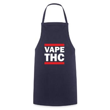 Vape THC White - Cooking Apron - navy - Front - AI Model Male 185 dark (185cm)