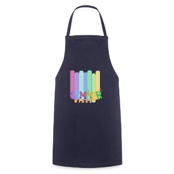 Summer Vibes Only | Tropical Beach T-Shirt - Tablier de cuisine - marine - Devant - AI Model Male 185 dark (185cm)