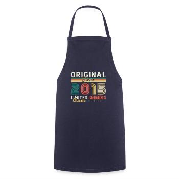 10 Ans 2015 Vintage Retro Cadeau D’anniversaire - Tablier de cuisine - marine - Devant - AI Model Male 185 dark (185cm)