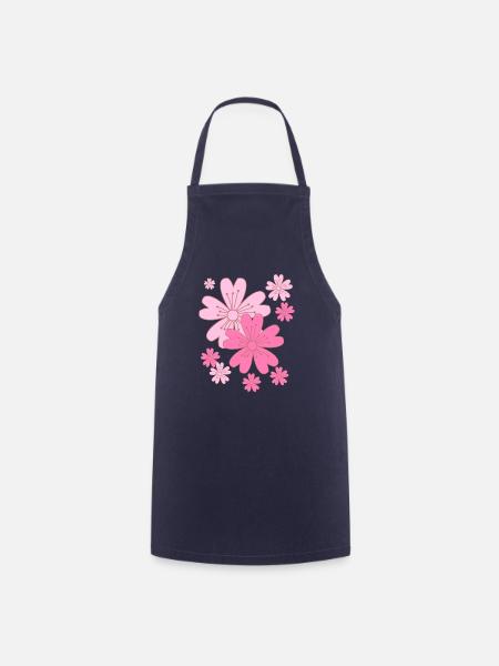 Fallende Sakura Kirschblüten - Kochschürze - Navy
