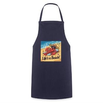 LOBSTERS LIFE S A BEACH - Cooking Apron - navy - Front - AI Model Male 185 dark (185cm)