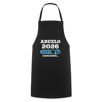 Opa 2026 Ladegeschenk für zukünftigen Opa - Kochschürze - Schwarz - Vorne - AI Model Male 185 dark (185cm)