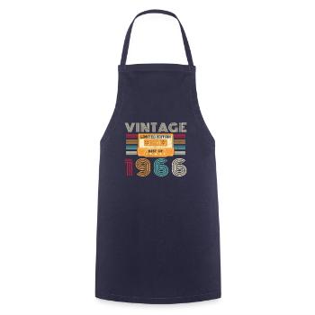 60 Year 1966 Vintage Retro Birthday - Cooking Apron - navy - Front - AI Model Male 185 dark (185cm)
