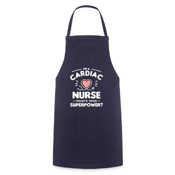 Je suis une infirmière cardiaque Quel est votre superpouvoir - Tablier de cuisine - marine - Devant - AI Model Male 185 dark (185cm)