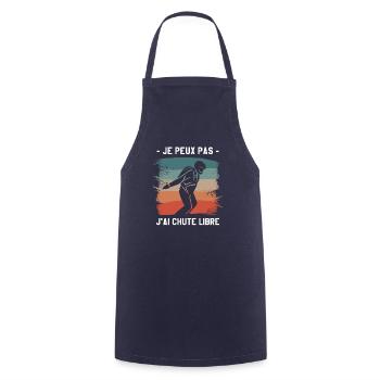 Je Peux Pas J'ai Chute Libre Parachutiste - Tablier de cuisine - marine - Devant - AI Model Male 185 dark (185cm)