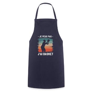 Je Peux Pas J'ai Basket Basket-ball Basketteur - Tablier de cuisine - marine - Devant - AI Model Male 185 dark (185cm)