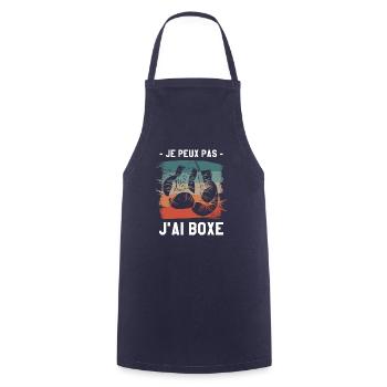 Je Peux Pas J'ai Boxe Boxeur - Tablier de cuisine - marine - Devant - AI Model Male 185 dark (185cm)
