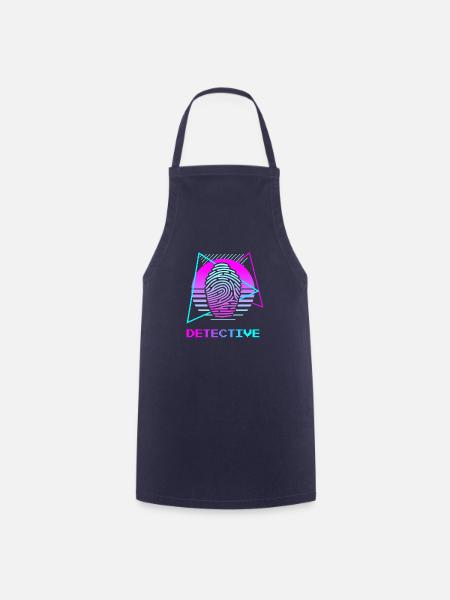 Retro Detektiv Ermittler - Kochschürze - Navy