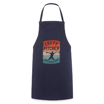 Lefty Pitcher Always Serve It Right Baseball - Kochschürze - Navy - Vorne - AI Model Male 185 dark (185cm)