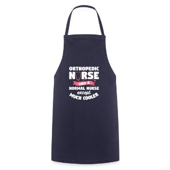 Orthopedic Nurse Like A Normal Nurse Except Much - Cooking Apron - navy - Front - AI Model Male 185 dark (185cm)
