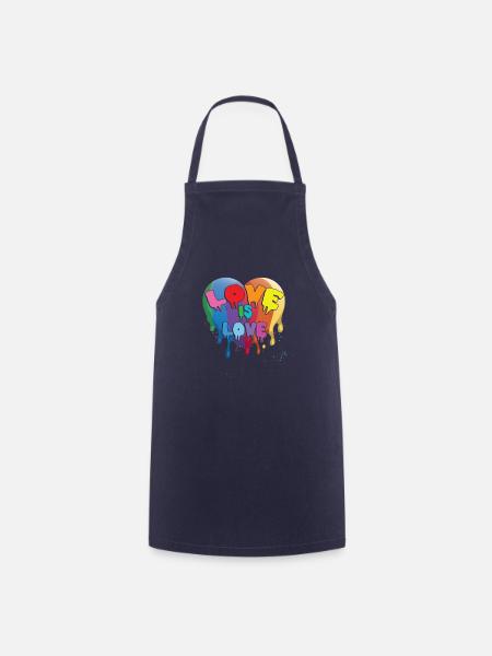 Love LGBTQ Pride Monat - Kochschürze - Navy
