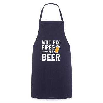 Repariert Rohre für Bierklempner Klempner Klempner - Kochschürze - Navy - Vorne - AI Model Male 185 dark (185cm)