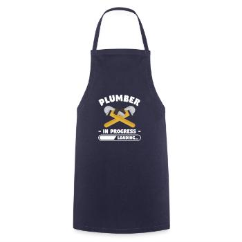 Plumber In Progress Loading Plumbing Plumbers - Cooking Apron - navy - Front - AI Model Male 185 dark (185cm)