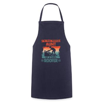 This Man Is An Awesome Aunt And A Roofer - Cooking Apron - navy - Front - AI Model Male 185 dark (185cm)