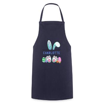 Lapin de Pâques, lapin, mignon - Charlotte - Tablier de cuisine - marine - Devant - AI Model Male 185 dark (185cm)