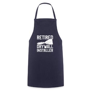 Retired Drywall Installer Drywalling Drywaller - Cooking Apron - navy - Front - AI Model Male 185 dark (185cm)