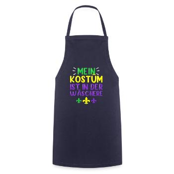 Mein Kostüm ist in der Wäscherei Carnival Party - Kochschürze - Navy - Vorne - AI Model Male 185 dark (185cm)