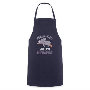 Koala-Fied Speech Therapist Pathologist SLP - Cooking Apron - navy - Front - AI Model Male 185 dark (185cm)