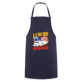 Trucker Legend Of The Road Truclegend Truck Lover - Tablier de cuisine - marine - Devant - AI Model Male 185 dark (185cm)