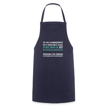 Humour Beauf - Design Amusant pour Homme - Tablier de cuisine - marine - Devant - AI Model Male 185 dark (185cm)