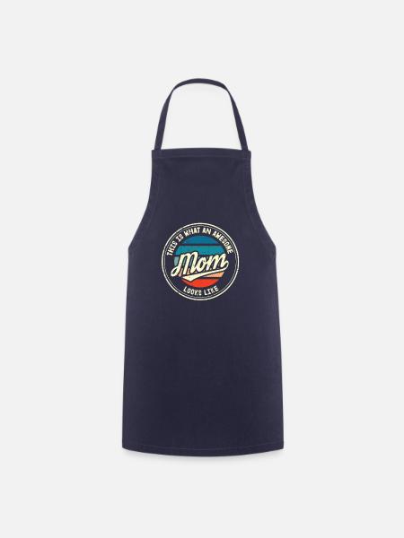 Muttertag Mutter Mummy Erster Retro Geschenk - Kochschürze - Navy
